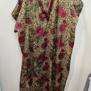 Floral Leopard Print Dress